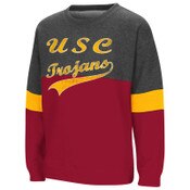 USC Trojans Kids Girls Rockyard Po Crew Fleece